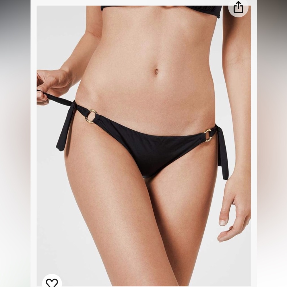 Serious Buyer Only! Calzedonia Black and Side Rings Thong Swim Bikini Bottom
